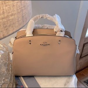 Coach Lillie Caryall Top Handle Satchel Bag Crossbody Taupe